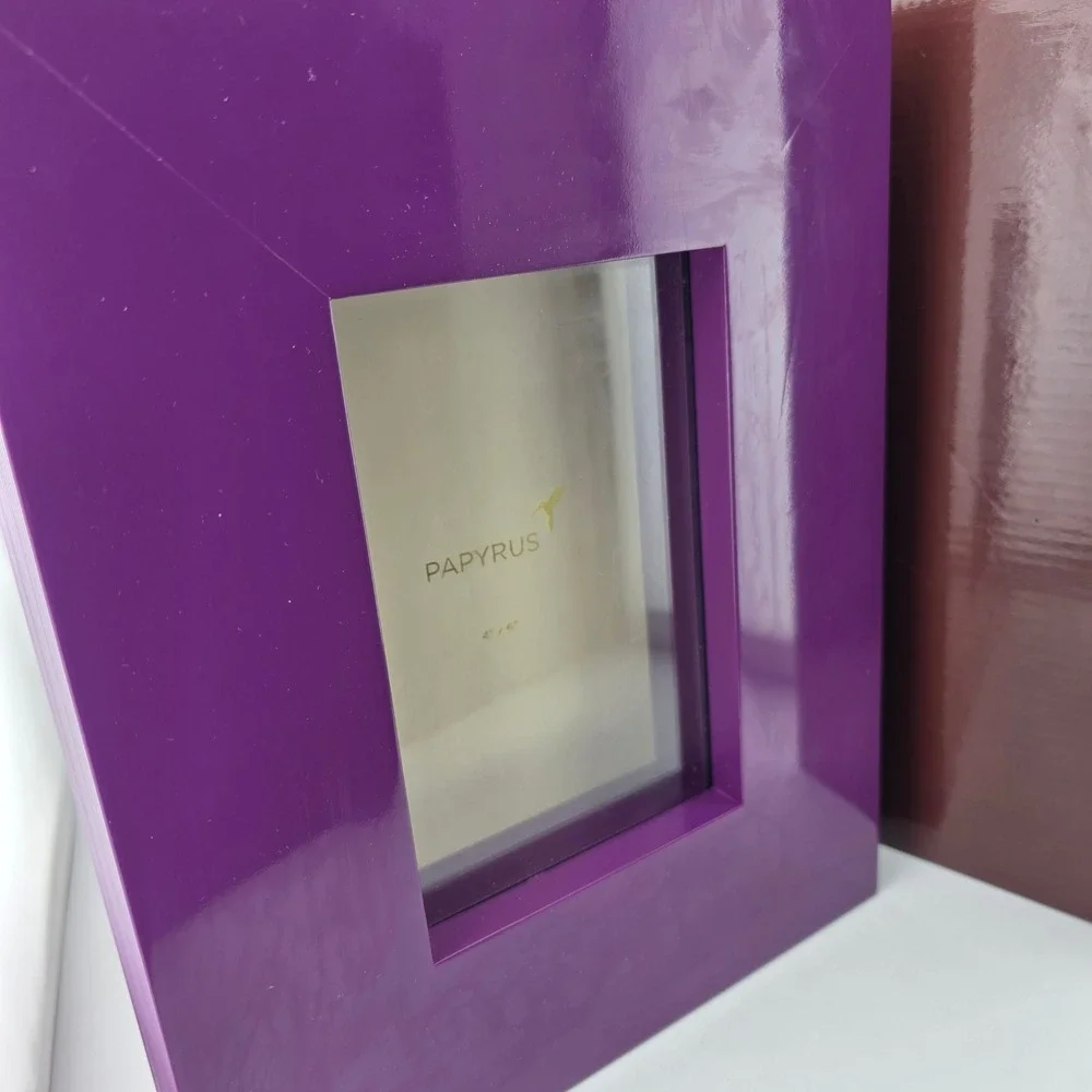 Papyrus Lacquer Photo Frame‎ Unisex 4x6 Amethyst Purple Good Ribbed Edge 561073